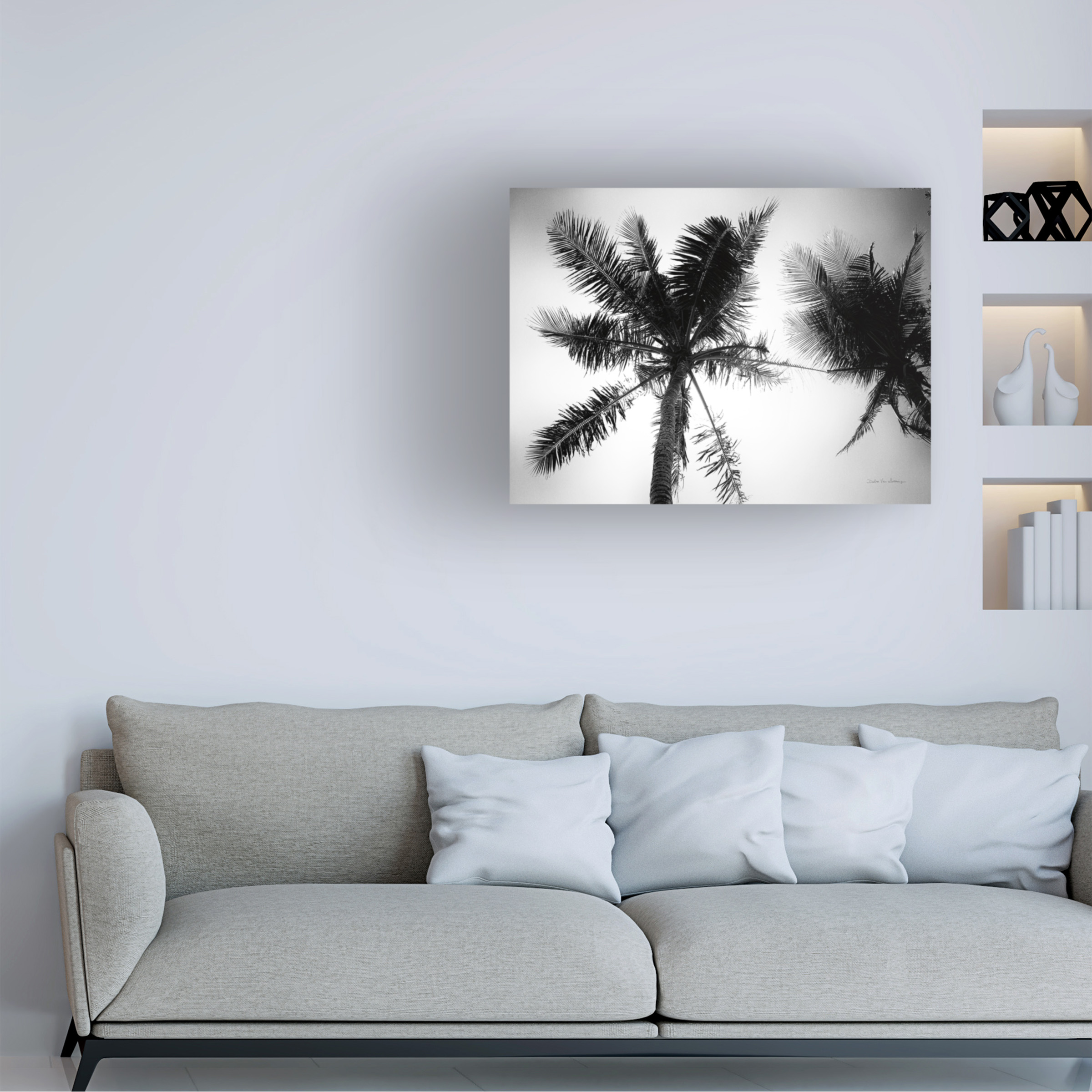 Trademark Fine Art 'Palm Tree Looking Up II' Canvas Art by Debra Van Swearingen