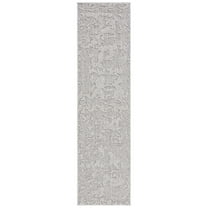 SAFAVIEH Global Herleva Abstract Indoor/Outdoor Runner Rug, Grey/Light Grey, 2'2" x 8'