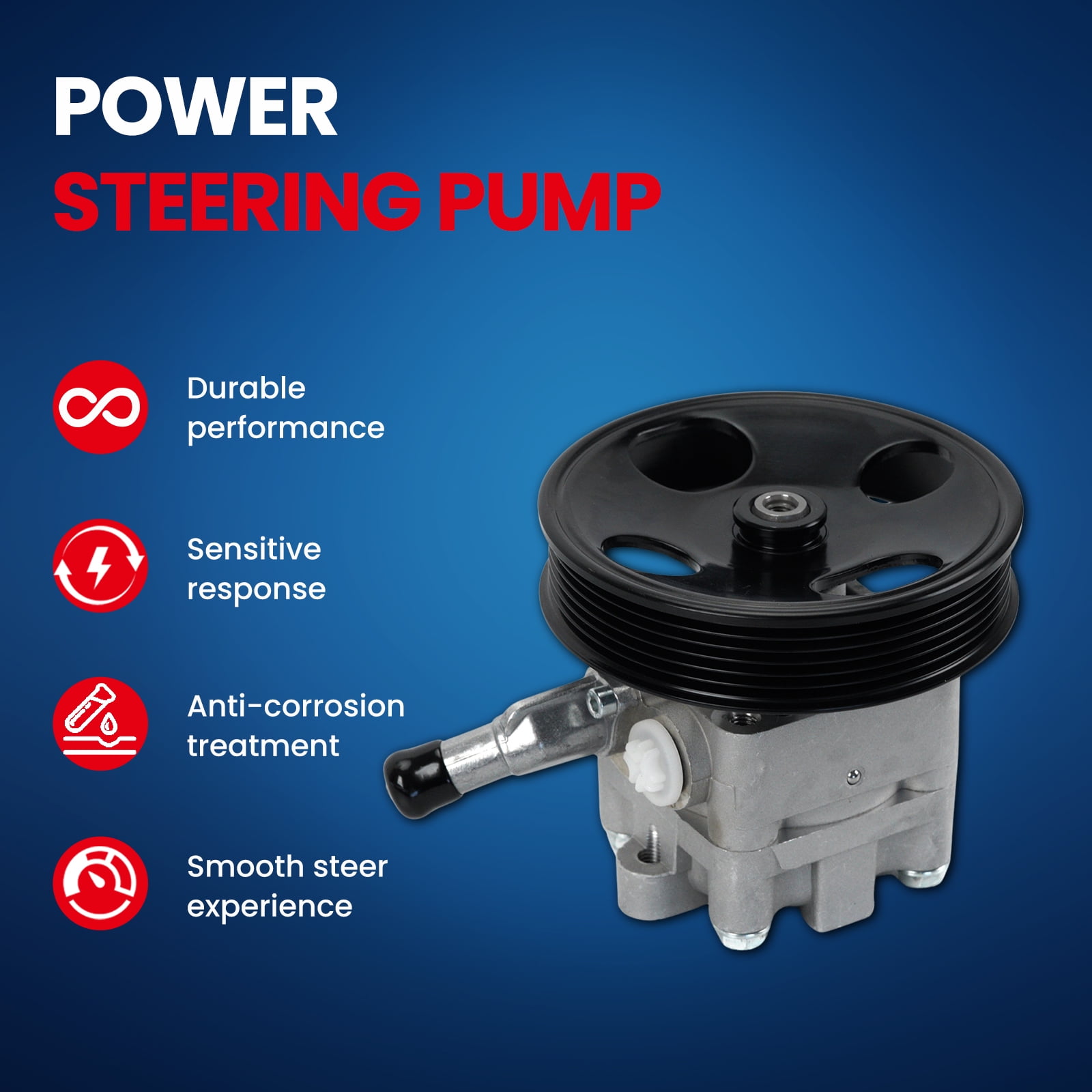 MOCA AUTOPARTS Power Steering Pump Fit for 2002-2011 Nissan X-Trail 2.5L & 2007-2013 Nissan Altima 2.5L
