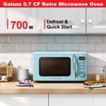 thumbnail image 2 of Galanz GLCMKZ07BER07 - Horno de microondas retro para encimera con cocción automática y recalentamiento, descongelación, funciones de inicio rápido, fácil de limpiar con placa giratoria de vidrio,, 2 of 5