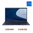 thumbnail image 1 of LAPTOP ASUS EXPERTBOOK INTEL CORE I7 1165G7 512GB SSD 12GB RAM 14 FULL HD NEGRO 90NX0421-M00SJ0 B1400CEAE, 1 of 7