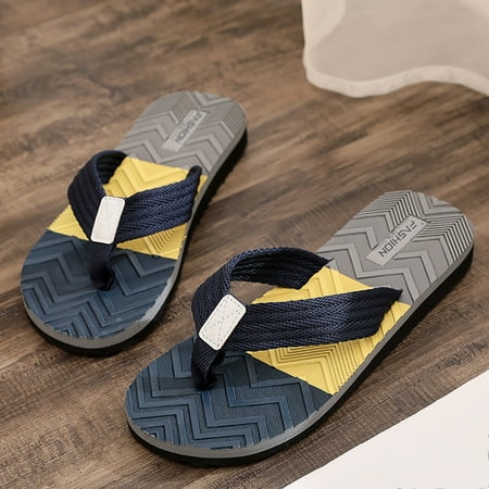 

Yolai Men Classical Comfortable Flip Flop Fashion Sandals Slide Sandals Beach Slippers