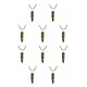 thumbnail image 2 of Qarigey Abalorio de columna hexagonal para mujer, hallazgos hechos a mano, regalos de aniversario, colgantes colgantes, abalorios de cristal, accesorios, Marrón 10piezas Qarigey CBP385142, 2 of 4