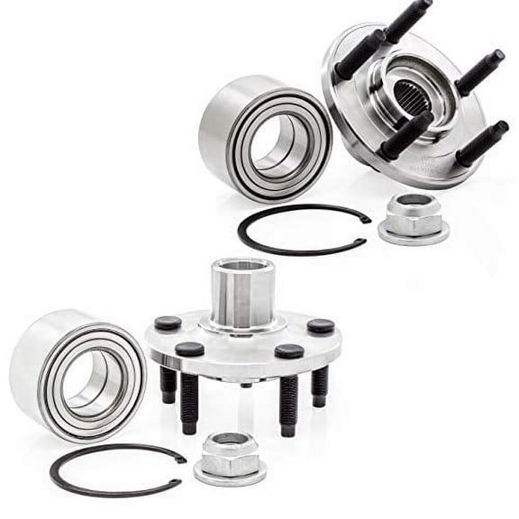 [2-Pack/Pair] - BR930676K FRONT Wheel Bearing & Hub Fixing Kit for 2007-2010 Ford Edge, 2007-2010 Lincoln MKX [ Cross Reference: SKF BR930676K, MOOG 518517 ]