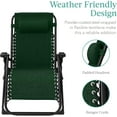thumbnail image 4 of HYJY Oversized Zero Gravity Chair, Folding Outdoor Patio Recliner, XL Anti Gravity Lounger w/Removable Cushion, Cup Holder, Side Tray, 350lb Capacity - Forest Green, 4 of 8