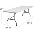 thumbnail image 2 of Amazing for less 8ft Folding Table White Plastic Portable Long Foldable Tables Indoor Outdoor Party Picnic Camping Fold Table 8 Foot (4ft, 6ft, 8ft), 2 of 10