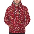 thumbnail image 4 of Hoodies for Men - Festive Reindeer Long Sleeve Comfrt Men'S Fashion Hoodies & Sweatshirts, Sweatshirts for Men Hoodies Pullover Clothing Clothes with Pouch, 4 of 7