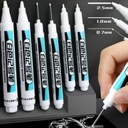Multipurpose White Markers Paint Pen Carpenter DIY Crafts Marking Tool Tire Waterproof Wall Drawing Bathroom Metal Glass Fabric Marker Pen 1.0mm