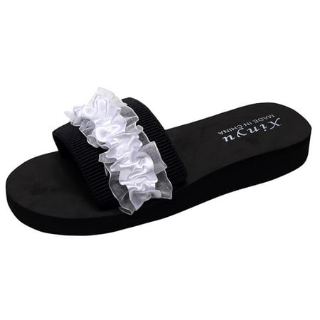 

Mackneog Women Flowers Beach Breathable Shoes Sandals Home Slipper Flip Flops Flat Shoes Gift on Clearance