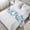 Blue, variant on Navy Blue Coastal Bed Runner, Satin Bed Throw Runner for King Size Beds, Turquoise Coral Ocean Modern Sea Decorative Bedding Scarf for Bedroom Hotel Wedding Room Guestrooms 102"x20"