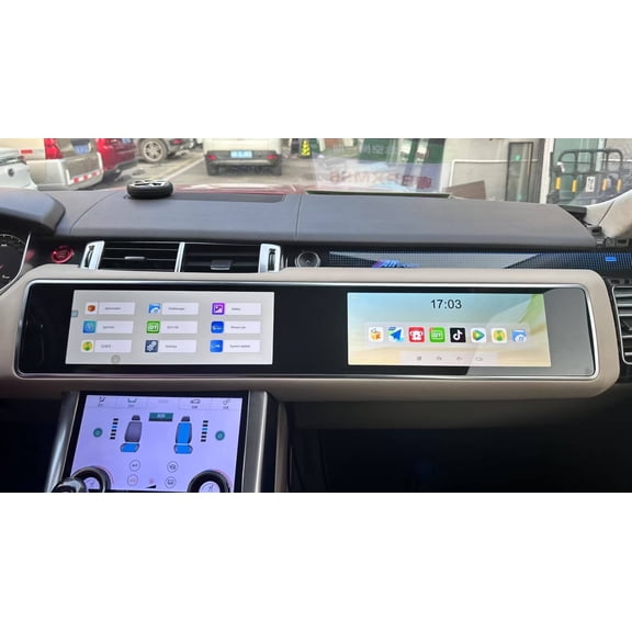 TPXINXIN for Range Rover 2013-2017 For Range Rover Sport 2014-2017 Dual Screen 24.6" Android Car Radio GPS Navigation Co-pilot Screen DSP