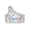 White, variant on Girls Sequin Cut Crop Top Shimmering Square Pattern Stage Performance Tee for Dance Recital and Party for Kids Black 110/120