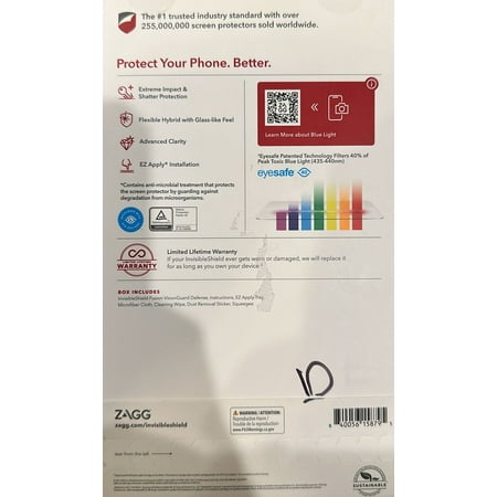 ZAGG - InvisibleShield Fusion VisionGuard Defense Flexible Blue Light Filtering Screen Protector for Samsung Galaxy S22+