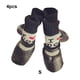 thumbnail image 4 of Greeniant 4 piezas de zapatos para mascotas lindo algodón lluvia nieve botas conjunto de calcetines buena elasticidad con suela de goma cubierta de pata Ropa para mascotas amor negro S Greeniant PT003813-13B, 4 of 6
