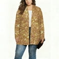 thumbnail image 4 of HongQid Plus Size Cardigan for Women Shimmer Glitter Open Front Cardigans Long Sleeve Tops, 4 of 5