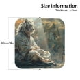 thumbnail image 2 of Drink Coasters, Forest Meditating White Tiger -PVC Leather Coasters Sets of 4 for Tabletop Protection - Bar Accessories, Coasters for Drinks Cup Aesthetic Coasters Home Office Decor Square, 2 of 5