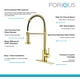 thumbnail image 2 of Grifo de Cocina FORIOUS para Fregadero con Rociador Abatible Extraíble Comercial 1 Manija Acero Inoxidable Oro Champagne Forious FF0024G, 2 of 2
