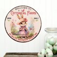 thumbnail image 6 of Happy Easter Vintage Round Metal Tin Signs Bunny Rabbit Easter Sign For Home Farmhouse Holiday Sign Wreath Sign Welcome Sign Front Door Decoration Metal Poster 8x8 Inch, 6 of 7