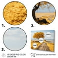 thumbnail image 3 of Designart Trees framed wall art decor, Tree White Framed Wall Art, Monochrome Yellow And Grey Tree Euphony I , Extra large Traditional White Framed Wall Art, White Color Frame, 3 of 5