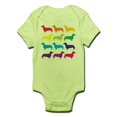 thumbnail image 1 of CafePress - Rainbow Dachshunds - Baby Light Bodysuit, 1 of 1