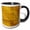 Black/White, variant on 3drose, Image of Abstract Molten Gold Hexagon Pattern- Not Metallic Foil, 15oz Mug