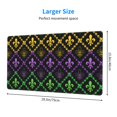 thumbnail image 3 of Kdxio Mardi Gra Geometric Print Large Gaming Mouse Pad,Non-Slip Base,Water Resist Keyboard Pad for Gamer,Office & Home,29.5 x 15.8 in, 3 of 9