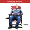 thumbnail image 3 of Costway Zero Gravity Chair Oversize Lounge Chair Patio Heavy Duty Folding Recliner Wine, 3 of 8