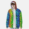 thumbnail image 6 of Rocae Multicolored Butterflies Print Breathable Sun Protection Hoodie Quick-Dry Lightweight Long Sleeve Hoodie Unisex Running Sports Shirt XX-Large, 6 of 9