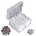 thumbnail image 1 of CNKOO 20Pcs Souvenir Coin Capsules with Matching Pad Storage Box Collection Supplies, 1 of 8