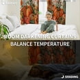 thumbnail image 3 of Fsddascl Autumn Pumpkin Blackout Curtains for Bedroom/Living Room, Thermal Insulated Kitchen Curtains, Thanksgiving Fall Maple Leaf Sunflower Grommet Darkening Window Treatment Drapes 42"x63"x2, 3 of 6