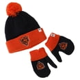 thumbnail image 2 of Infant '47 Navy/Orange Chicago Bears Bam Bam Cuffed Knit Hat With Pom and Mittens Set, 2 of 2