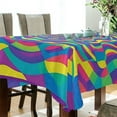 thumbnail image 5 of Yayeee Tablecloths 54" x 54" Rectangle Wrinkle Resistant Party Table Cover, Psychedelic Pattern, 5 of 8