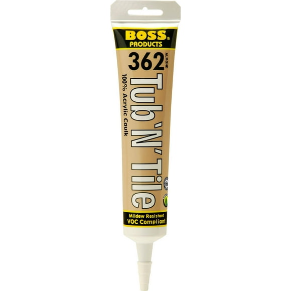 Accumetric Scellant pour Calfeutrage 142254 BOSS 362; Acrylique; Peinturable; Amande; Tube de 5,5 Onces Liquides; Simple