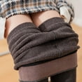 thumbnail image 4 of uublik Pants for Girls Bow Leggings Soft Thicken Fleece Warm Casual Pants, 4 of 5