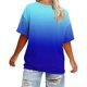 thumbnail image 4 of Mujeres Más Tamaño Manga Larga Tops Cuello Redondo Manga Corta Primavera Verano Camisa Básica Camiseta Superior Poliéster Ligero Suave Cómodo Más Tamaño Tops Casuales, 4 of 6