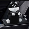 thumbnail image 3 of Cute Plush Car Tissue Box Trash Bin Dog Shape Universal Cartoon Tissue Cover Black, 3 of 7