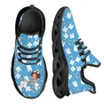 thumbnail image 1 of Zapatillas de deporte de malla con plataforma para mujer, con diseño de enfermera y dientes kawaii, cómodas, con cordones y plataforma para caminar., 1 of 6