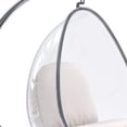 thumbnail image 7 of HomeRoots 520658 45.4 x 28.4 x 23.8 in. White & Silver Acrylic & Faux Leather Balloon Chair, 7 of 7