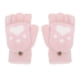 thumbnail image 1 of 1 par de guantes de felpa para niños, guantes cálidos de medio dedo, protectores de manos para exteriores (rosa), 1 of 5
