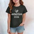 thumbnail image 2 of mgoYE 250th Anniversary USA Shirt Crew Neck 4th of July Shirt Girls Boys 250 Years American Anniversary Shirt American Flag Stars Fireworks Graphic Tee Tops(Grey,7-8 Years), 2 of 5