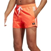 Men's adidas 3-Stripe Classic Swim Trunks Orange Size XL