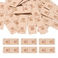 thumbnail image 1 of 50 Pcs Etiquetas de Cuero Hechas a Mano, Etiquetas de Cuero Rectangulares con Agujero Etiquetas Grabadas para Embellecimiento Artesanías DIY Guantes Bolsas, Rosa Claro, 1 of 7