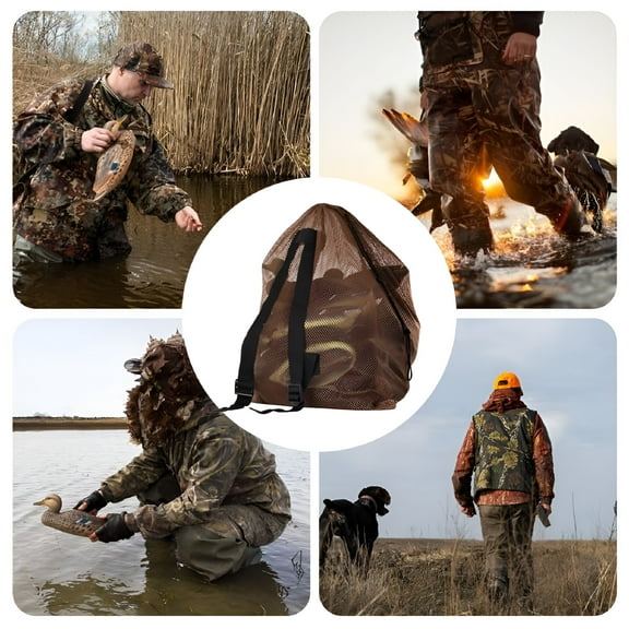 BESTSKY Waterfowl Decoy Bag Mesh Decoy Bag For Duck Lightweight Storage Backpack With Adjustable Comfort Straps For Hunting Turkey Pigeon