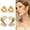 style4, variant on DESIGNICE 2 Pairs Statement Earrings for Women,Metal Plated Geometry Gold Earrings,Facial Enhancement Glow Chunky Gold Earrings,Style4