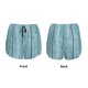 thumbnail image 3 of Balery Turquoise Wooden1 Pantalones cortos deportivos para mujer con forro y dos bolsillos, elásticos, para entrenamiento, gimnasio, yoga-Large, 3 of 7