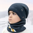 thumbnail image 3 of Neckerchief Set Embroidery Warm All-match Plushy Knit Hat For Winter, 3 of 10