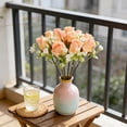 thumbnail image 1 of Ramo de rosas artificiales con tallos florales realistas para decoración de bodas en el hogar | Rosas de plástico sintético con tallos flexibles, 1 of 6
