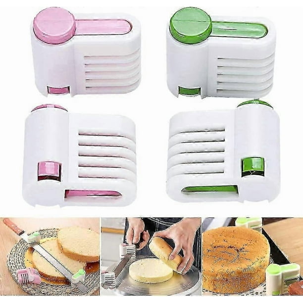 Layer Cake Slicer, 4 Pieces Adjustable 5 Layer Cake Cutter Cake Cutting Aid Cut Fixer Tools For Cake Floors
