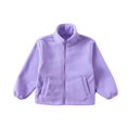 thumbnail image 2 of Boys Girls Jacket Lightweight Fall Spring Soft Anti-Pilling Lightweight Jacket Winter Thermal Outwears (Light Purple), 2 of 5