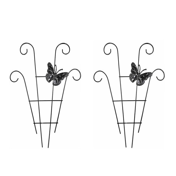 2 unids/set de decoración para interiores y exteriores, adorno en maceta, arreglo de jardín, planta, enrejado, soporte en forma de hoja, soporte de escalada de vid